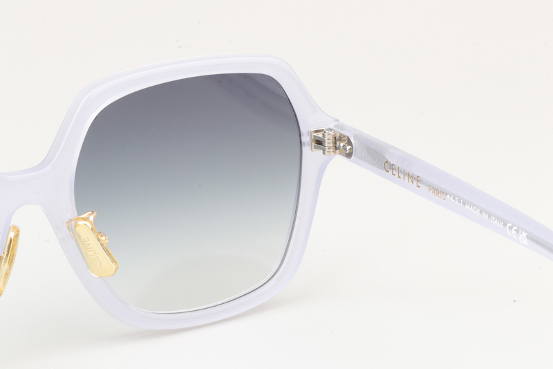 CL40230F Sunglasses Transparent White Gradient Gray