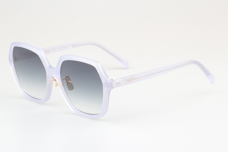 CL40230F Sunglasses Transparent White Gradient Gray