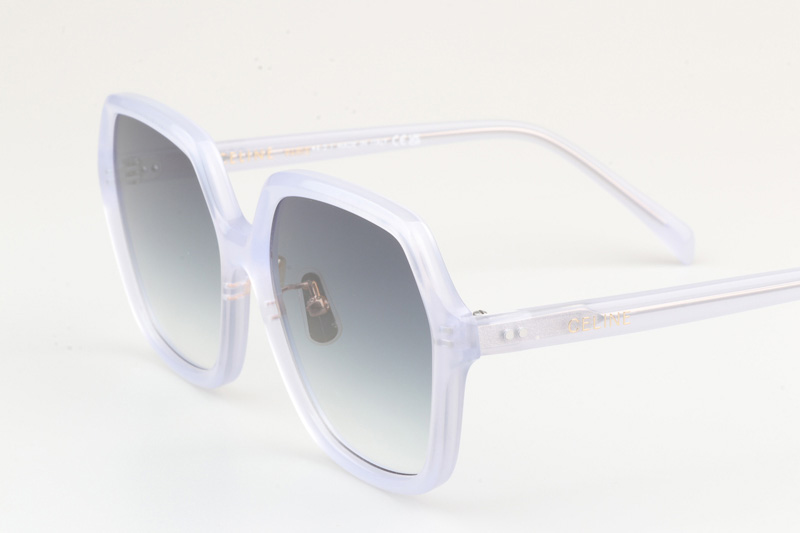 CL40230F Sunglasses Transparent White Gradient Gray