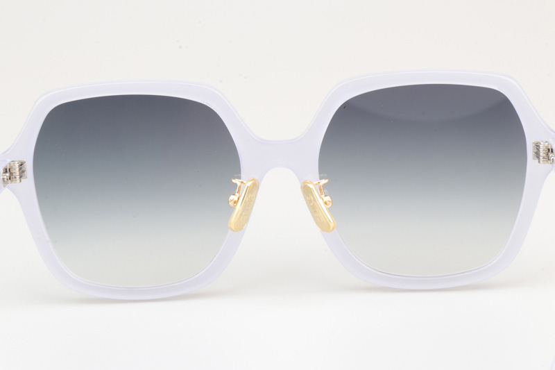 CL40230F Sunglasses Transparent White Gradient Gray