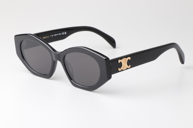 CL40238U Sunglasses Black Gold Gray