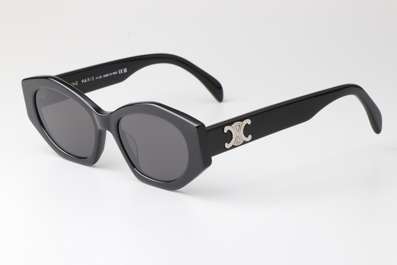 CL40238U Sunglasses Black Silver Gray