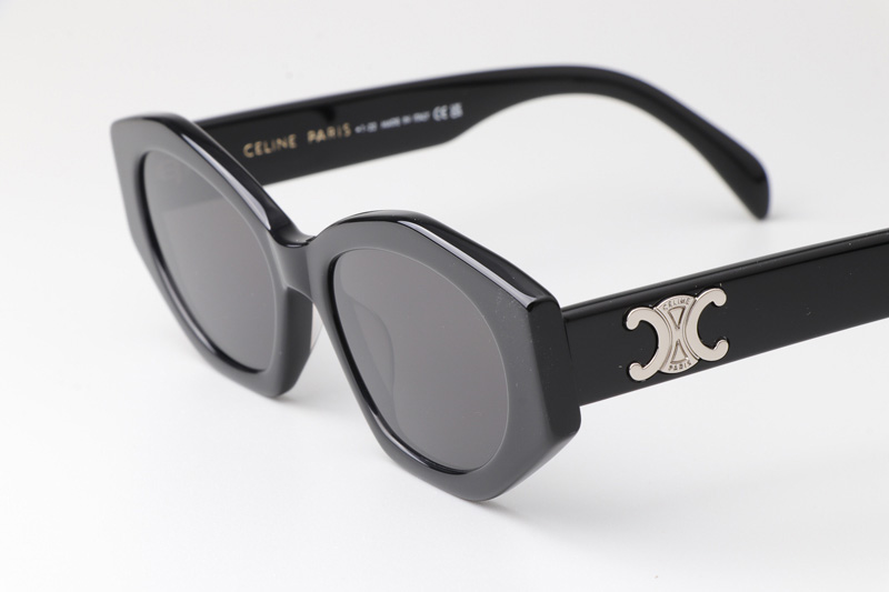 CL40238U Sunglasses Black Silver Gray