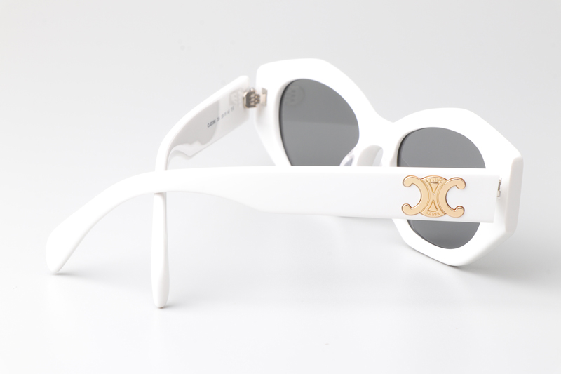 CL40238U Sunglasses White Silver