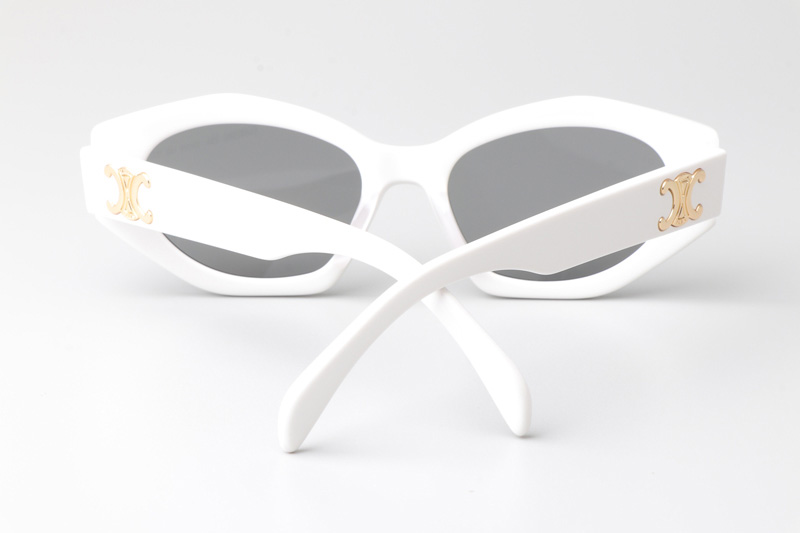 CL40238U Sunglasses White Silver