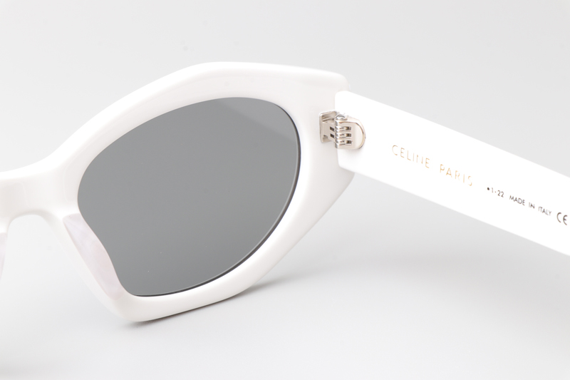 CL40238U Sunglasses White Silver