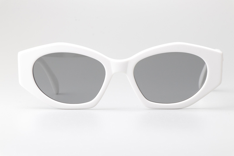 CL40238U Sunglasses White Silver