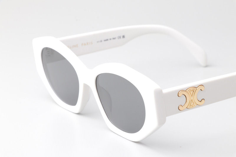 CL40238U Sunglasses White Silver