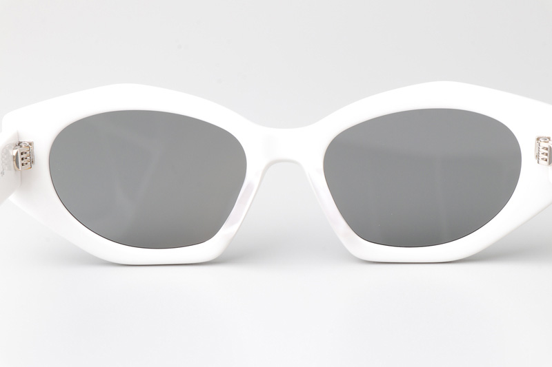 CL40238U Sunglasses White Silver