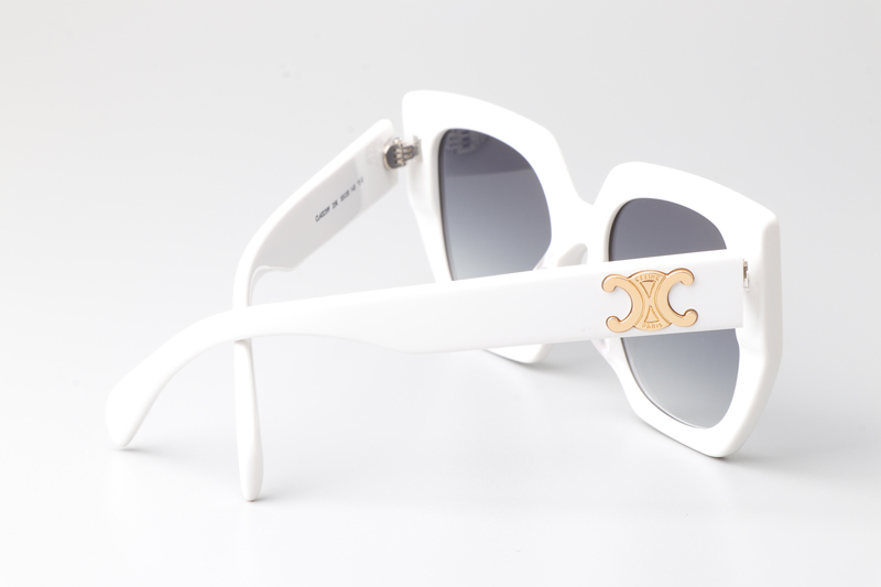 CL40239F Sunglasses White Gradient Gray