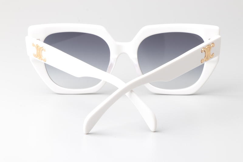 CL40239F Sunglasses White Gradient Gray