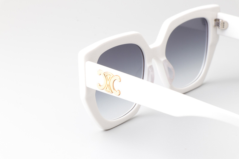 CL40239F Sunglasses White Gradient Gray