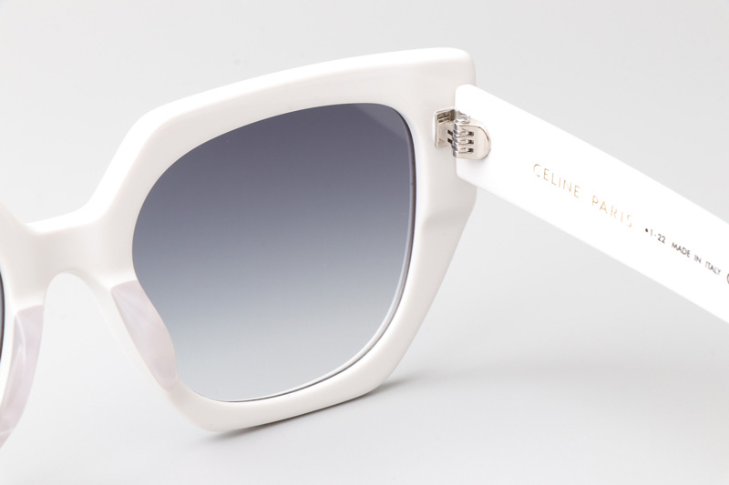 CL40239F Sunglasses White Gradient Gray