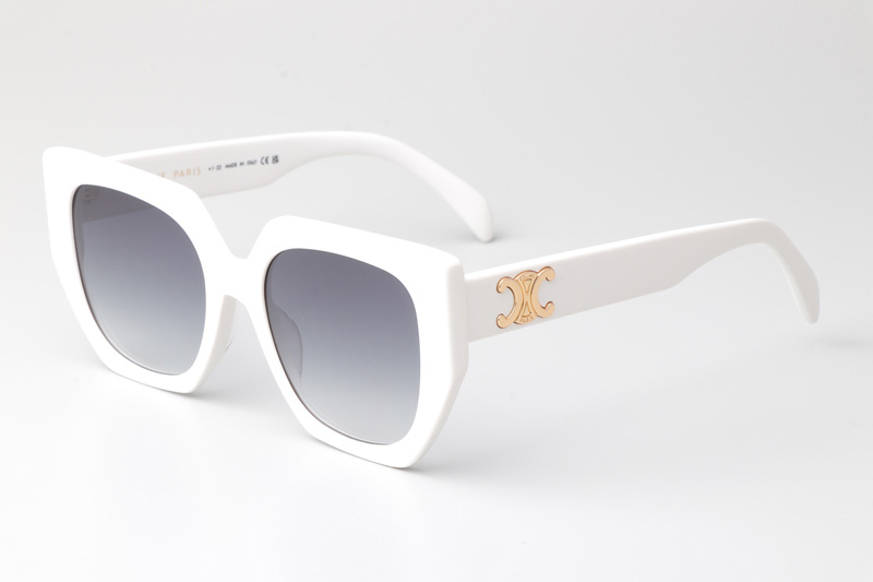 CL40239F Sunglasses White Gradient Gray