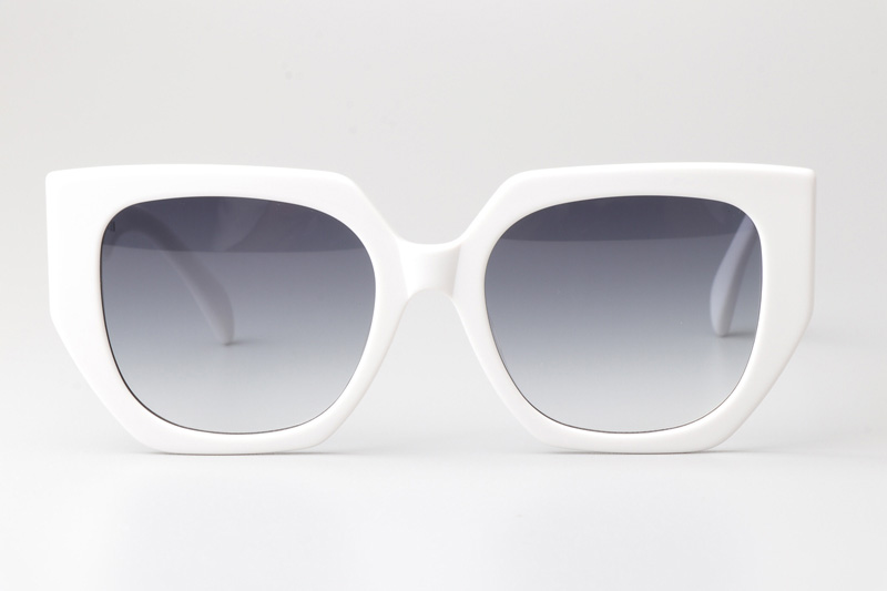 CL40239F Sunglasses White Gradient Gray