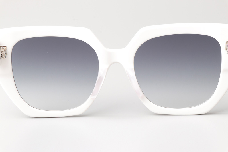 CL40239F Sunglasses White Gradient Gray