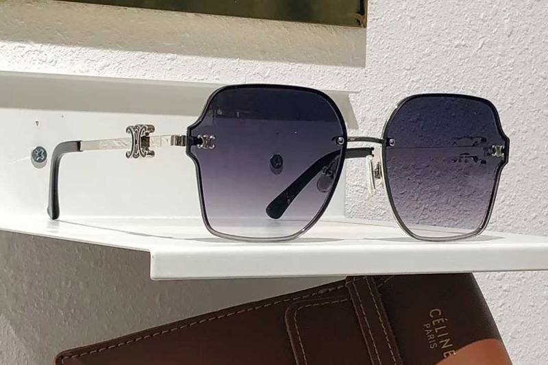 CL40248U Sunglasses Silver Gradient Blue