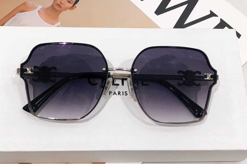 CL40248U Sunglasses Silver Gradient Blue