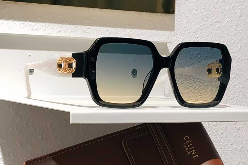 CL40251U Sunglasses Black White Gradient Blue