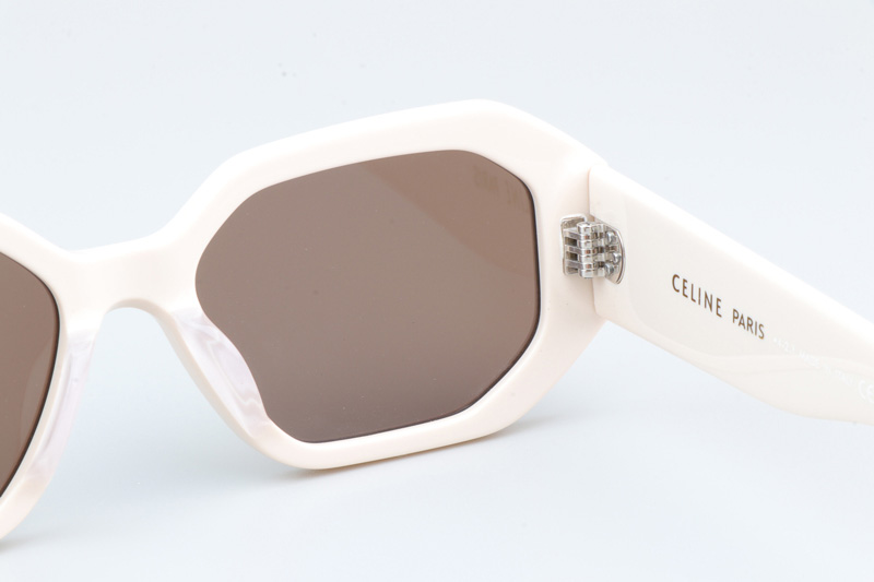 CL40255I Sunglasses Cream Brown