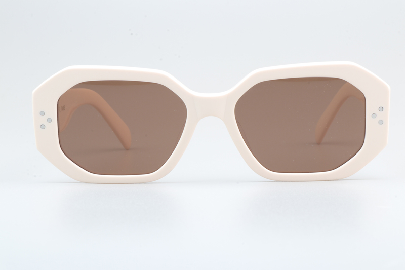 CL40255I Sunglasses Cream Brown