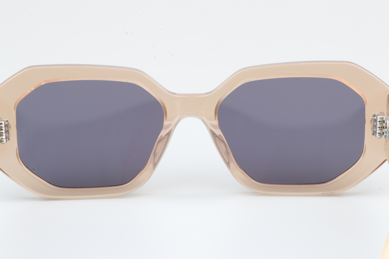 CL40255I Sunglasses Transparent Brown Purple