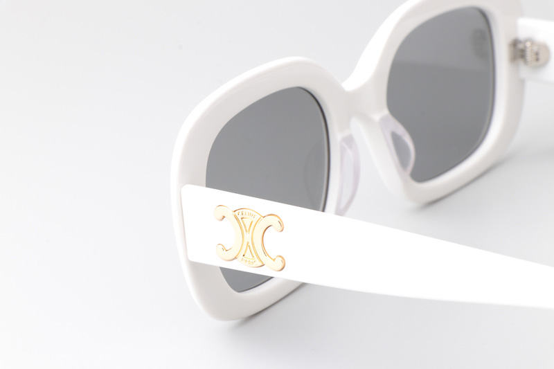 CL40262U Sunglasses White Silver