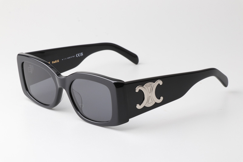 CL40282U Sunglasses Black Silver Gray