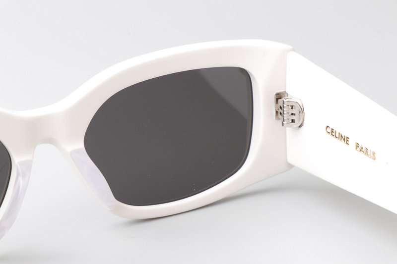 CL40282U Sunglasses White Gold Gray