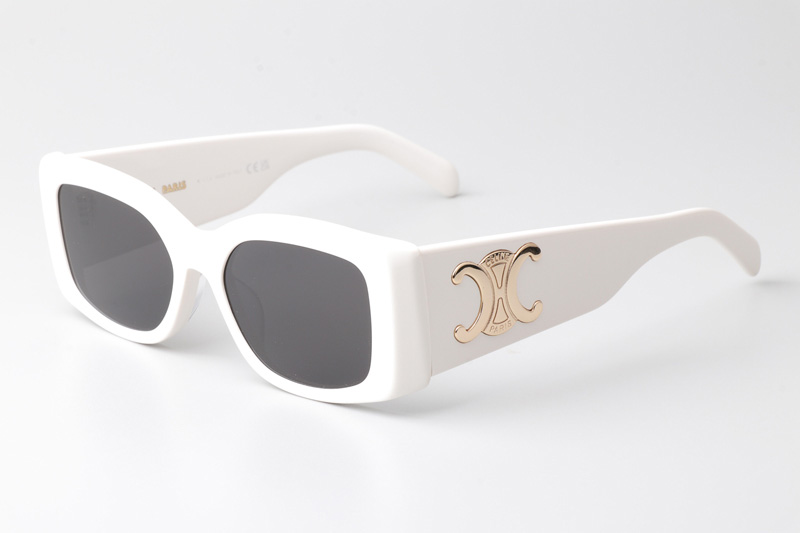 CL40282U Sunglasses White Gold Gray