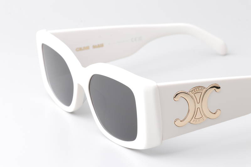 CL40282U Sunglasses White Gold Gray