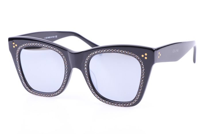 CL4S004 Diamond Sunglasses In Black Mirror