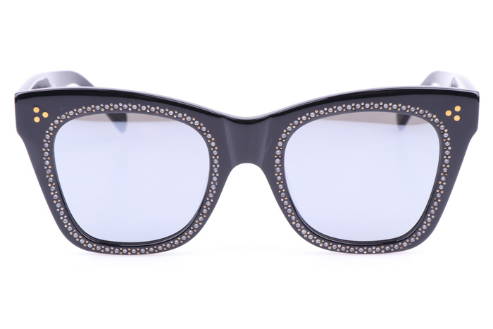 CL4S004 Diamond Sunglasses In Black Mirror