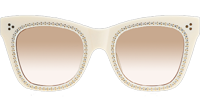 CL4S004 Diamond Sunglasses In White