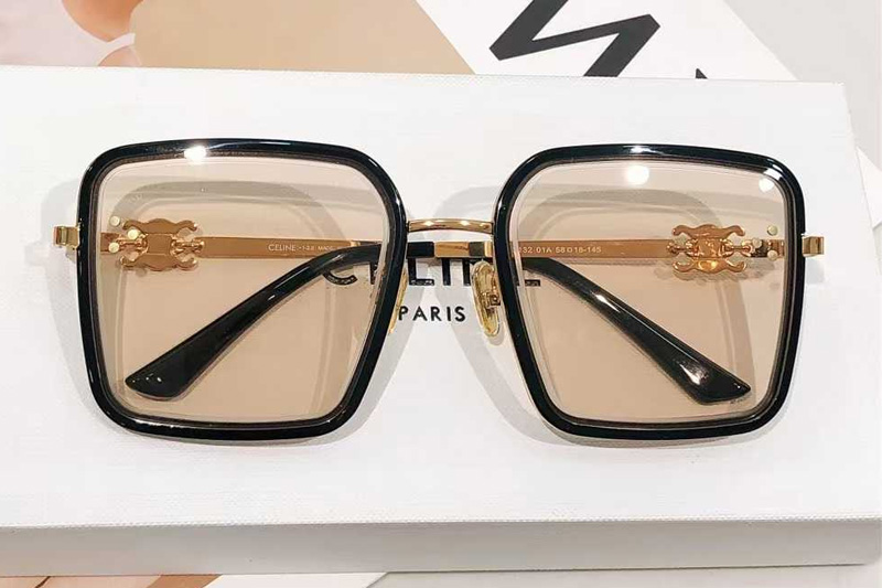 CL4S132 Sunglasses Black Gold Brown