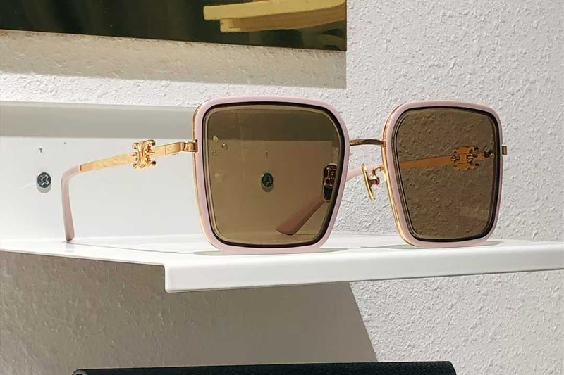 CL4S132 Sunglasses Pink Gold Brown