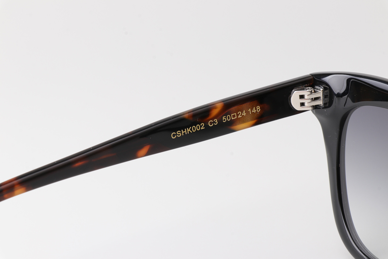 CSHK002 Sunglasses Black Tortoise Gradient Gray