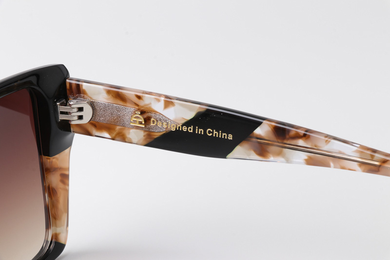 CSHK003 Sunglasses Black Tortoise Gradient Brown