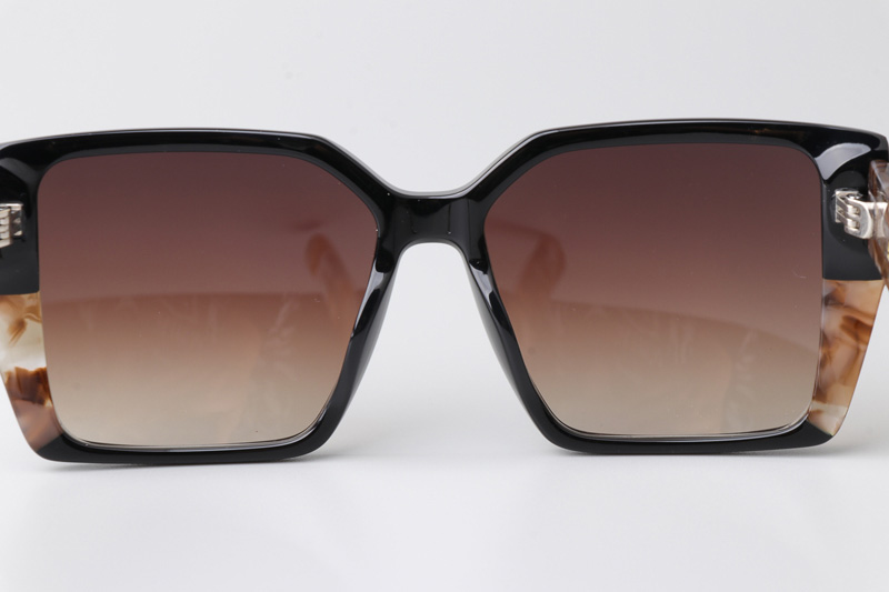 CSHK003 Sunglasses Black Tortoise Gradient Brown