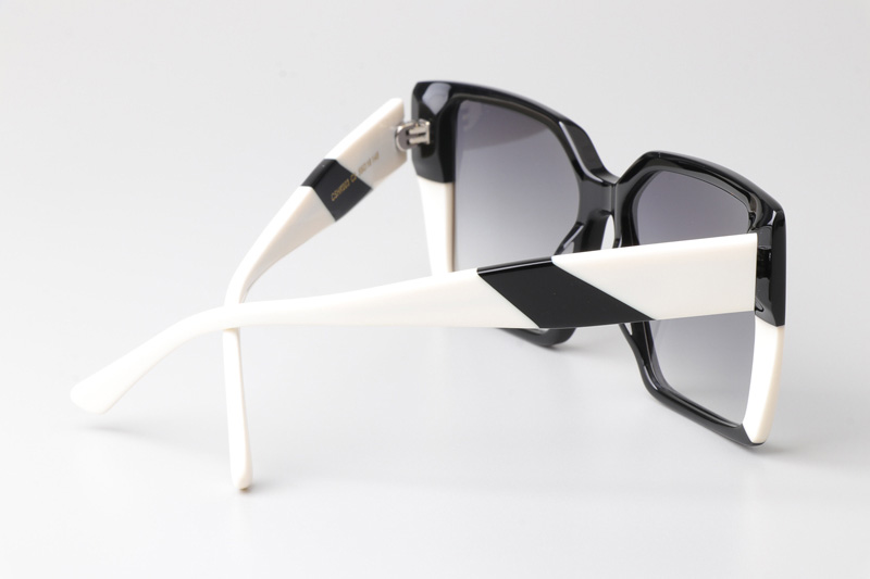 CSHK003 Sunglasses Black White Gradient Gray