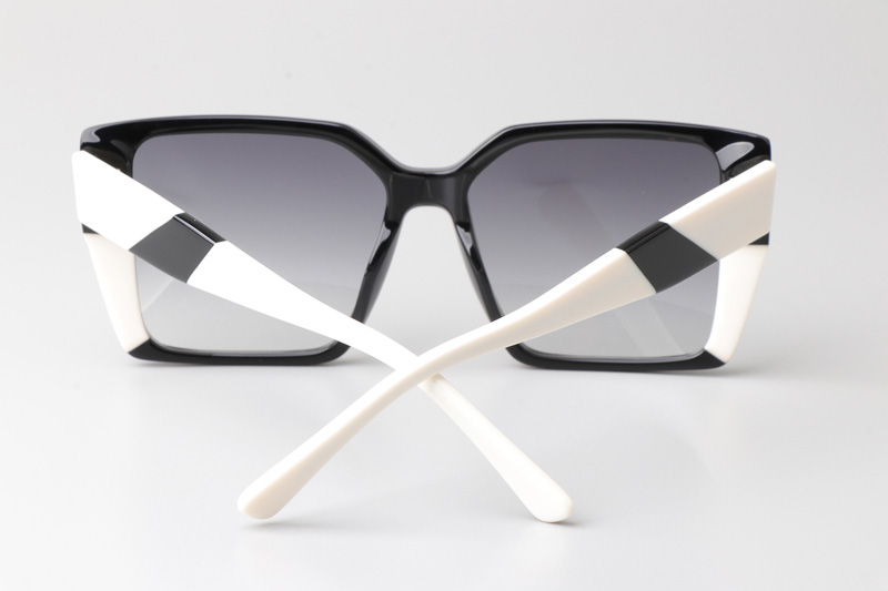 CSHK003 Sunglasses Black White Gradient Gray