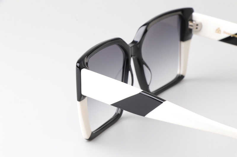 CSHK003 Sunglasses Black White Gradient Gray