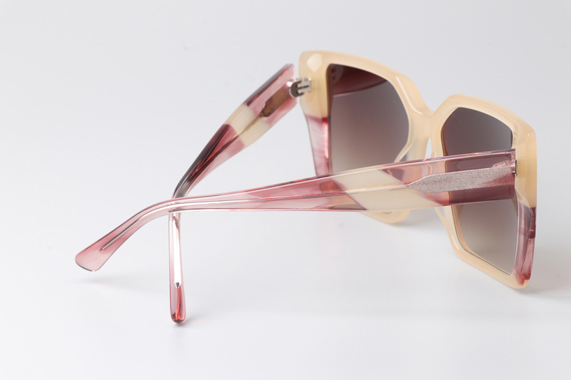 CSHK003 Sunglasses Cream Pink Gradient Brown