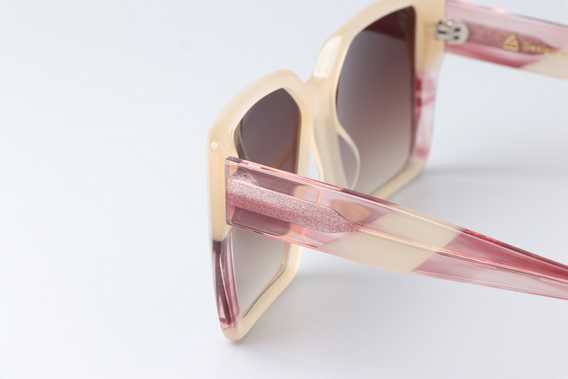 CSHK003 Sunglasses Cream Pink Gradient Brown