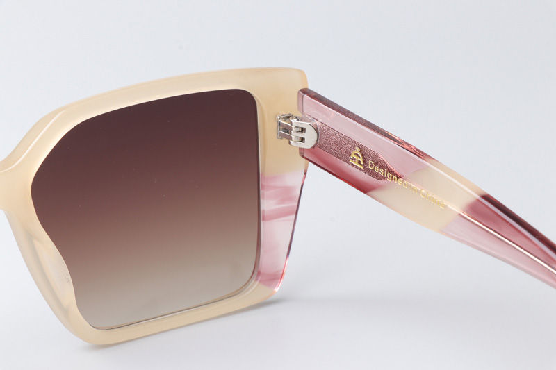 CSHK003 Sunglasses Cream Pink Gradient Brown