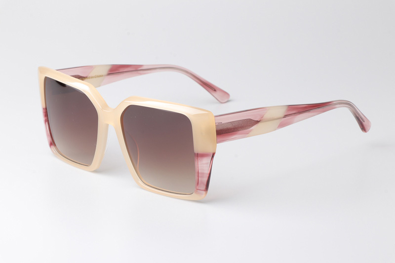 CSHK003 Sunglasses Cream Pink Gradient Brown