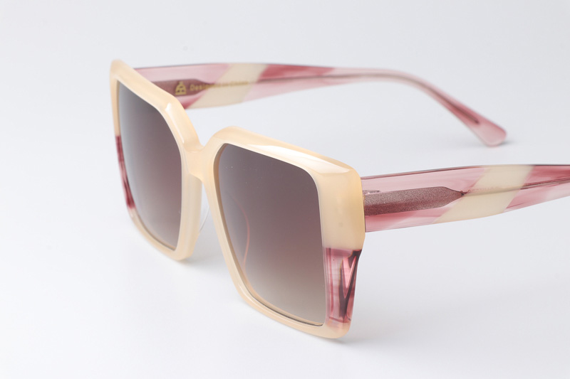 CSHK003 Sunglasses Cream Pink Gradient Brown