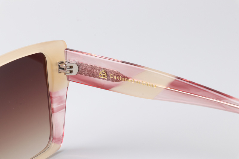 CSHK003 Sunglasses Cream Pink Gradient Brown