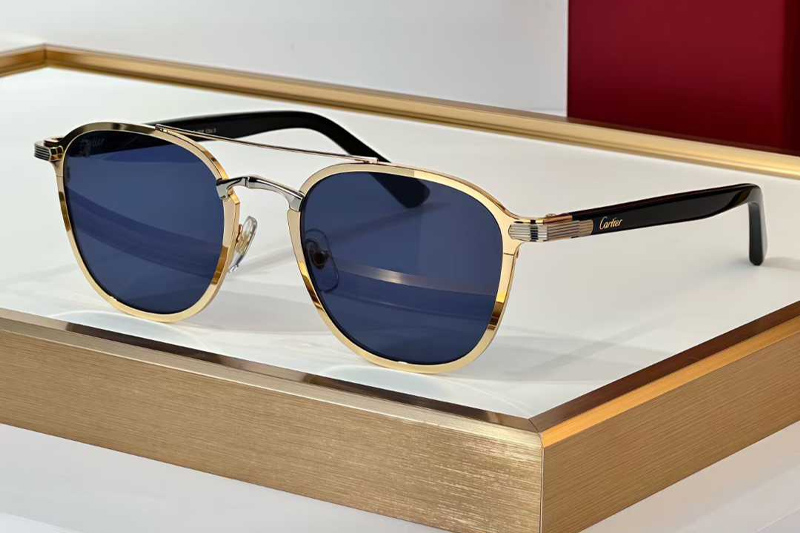CT0012S Sunglasses Gold Blue