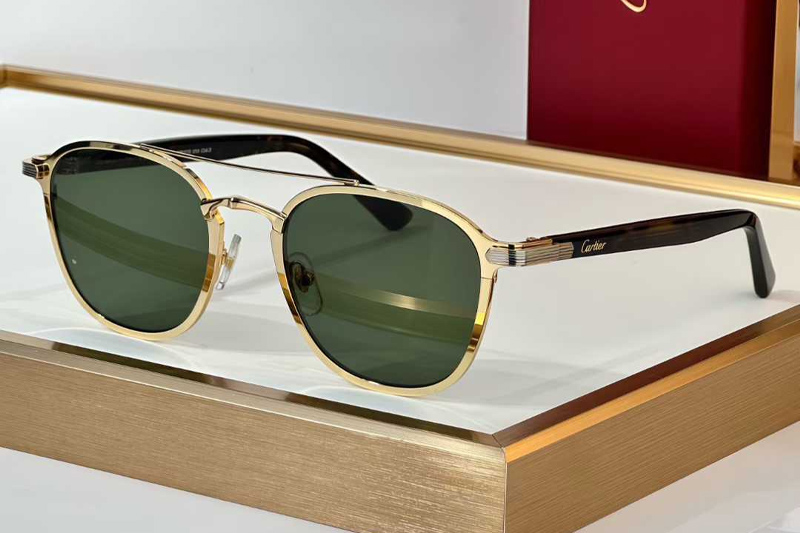 CT0012S Sunglasses Gold Green